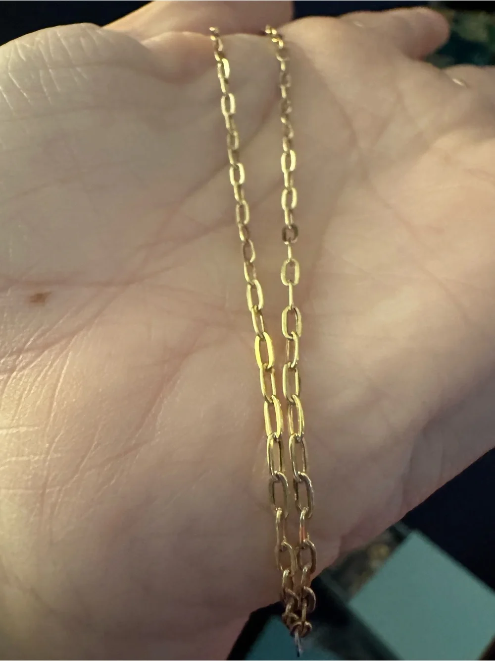 BRAND NEW SOLID 10k YELLOW GOLD 2mm 20” paper clip necklace